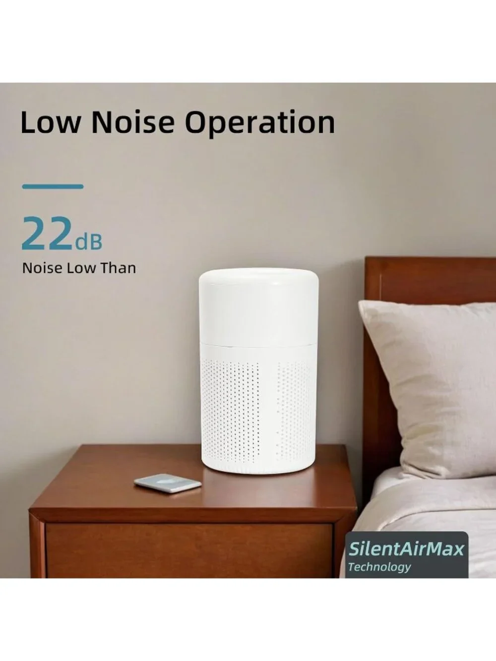Air Purifier Small Spaces 320ft² HEPA Aromatherapy Pet Dander Odors Smoke White